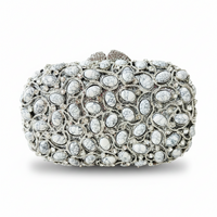 Silver Marble Stone Clutch, Sterling Silver Cuff Bracelet, Beaded Bracelet and Ring