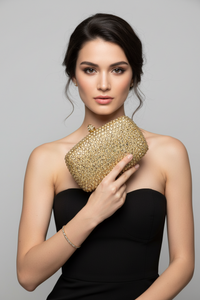 Gold Crystal Clutch