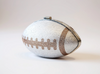 Silver Crystal Football Clutch Purse