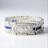 Sterling Silver Sapphire Art Deco Bracelet