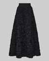 Black 3D Flower Full Length Skirt