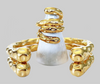 Gold Double Cuff Double Ring