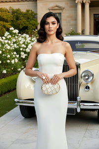 Gold and White Mother of Pearl Honeycomb Clutch and Sterling Silver Gold Embellished Pearl Ring