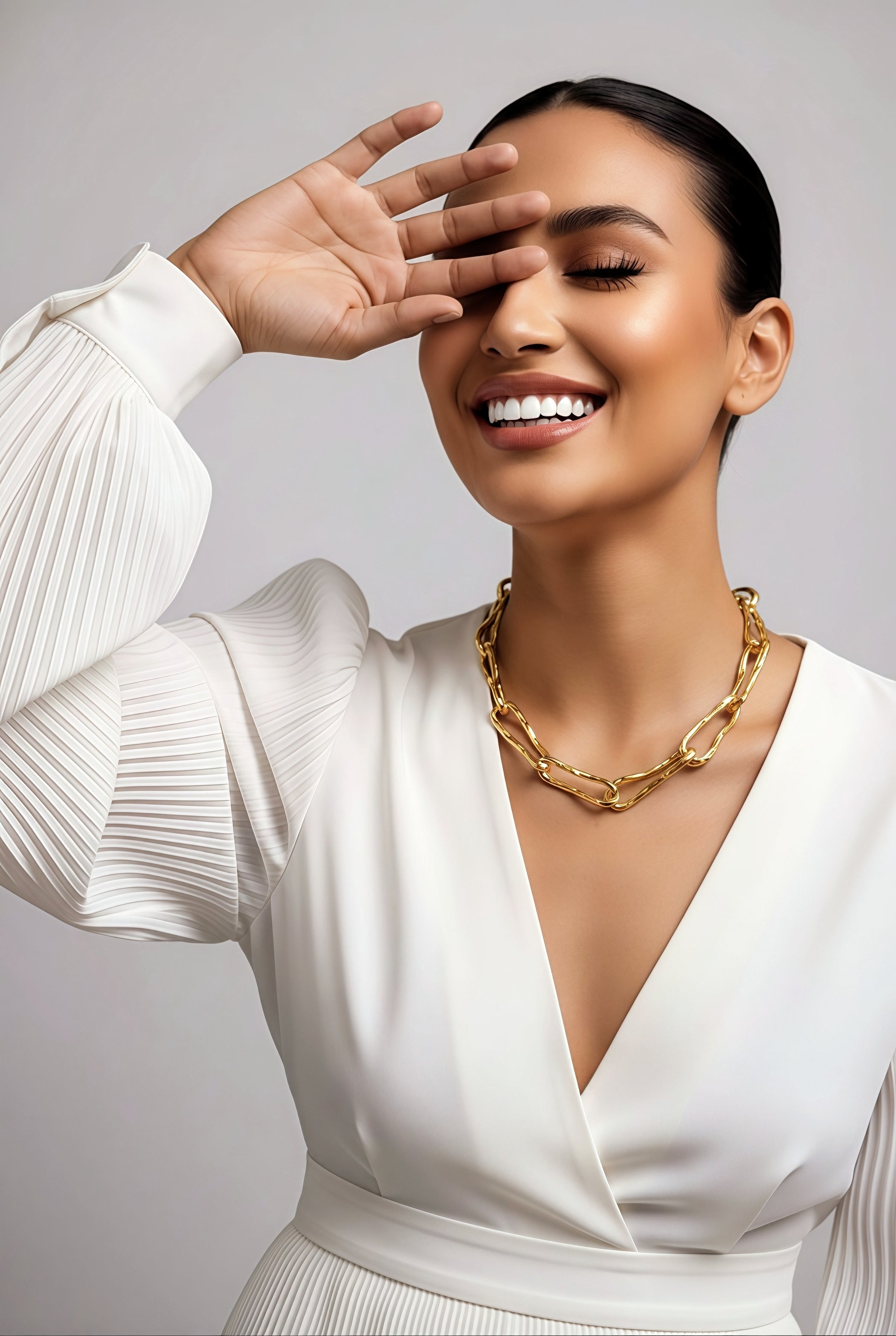 Goldtone Paperclip Necklace