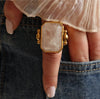 Goldtone Crystal Ring