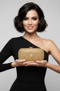 Gold Crystal Clutch