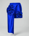 Royal Blue 3D Flower Mini Skirt