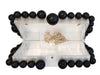 Black and White Bubble Trim Clutch