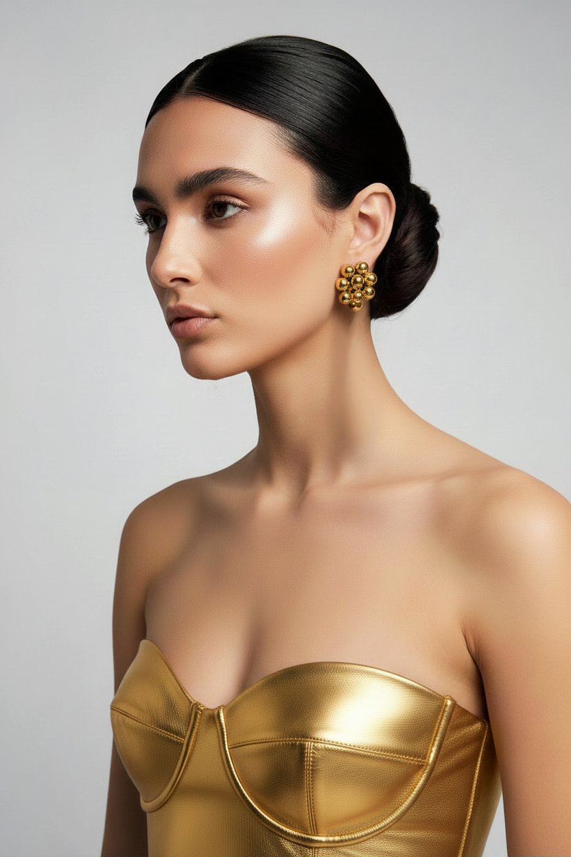 Gold Ball Earrings
