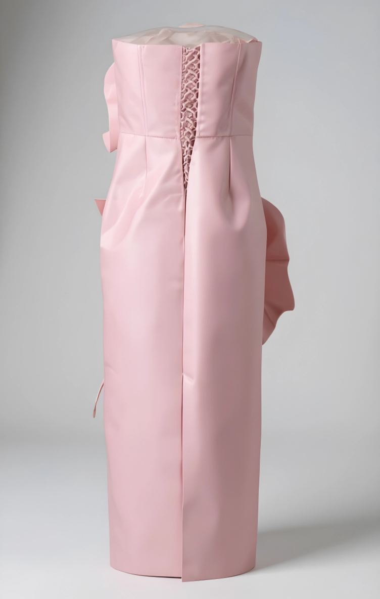 Pink 3D Flower Dress