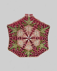 Pink Snowflake Crystal Clutch