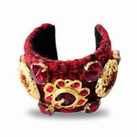 Red Jeweled Cuff Bracelet
