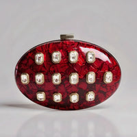 Red Diamond Resin Clutch
