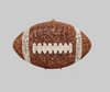 Brown Crystal Football Clutch