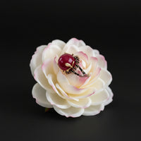 Sterling Silver Dragonfly Ball Ring