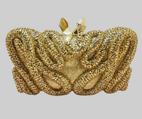 Gold Crystal Snake Clutch