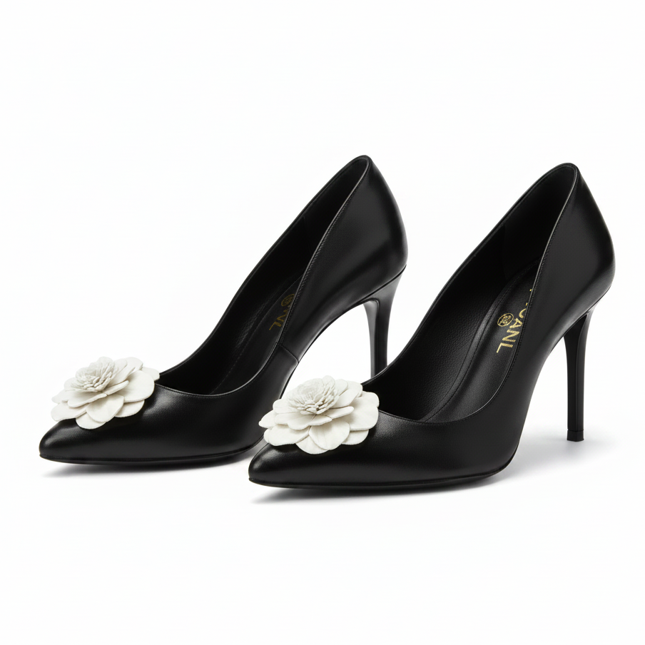 White Camellia Flower Shoe Ornaments