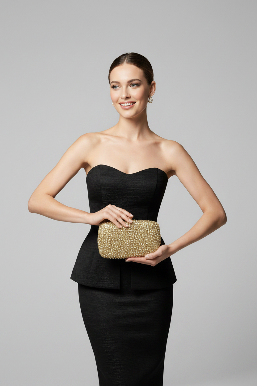 Gold Crystal Clutch