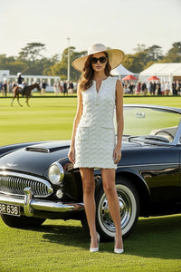 Ivory Tweed Mini Dress