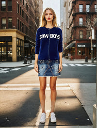 Blue Jean Stars Mini Skirt