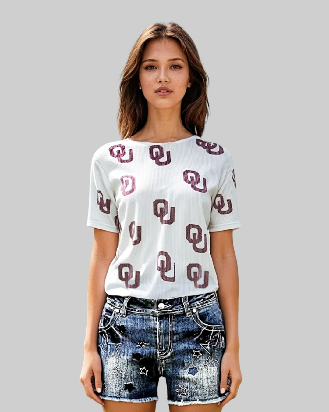 Oklahoma University Sequin Shirt