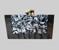 Black and Gray Resin Clutch