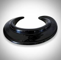 Modern Black Resin Cuff Bracelet