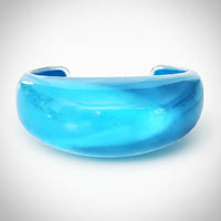 Aqua Blue Acrylic Resin Cuff Bracelet