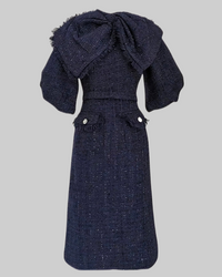 Navy Tweed Dress