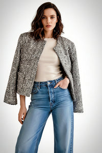 Silver Sequin Embellished Jacket