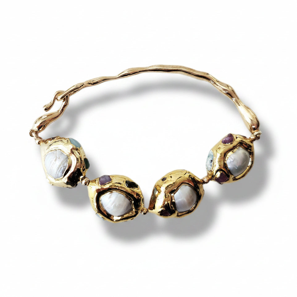Gold and Pearl Bracelet