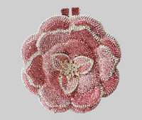 Pink Crystal Flower Clutch