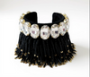 Black Tassel Cuff Bracelet