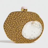 Gold Shell Clutch